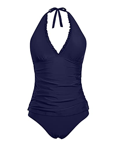 Valenzora | Adjustable straps Two-piece swimsuits V-neck tankini swimsuits