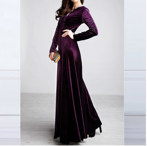 Valenzora | Glamorous Chic dress with a thickened V-neck