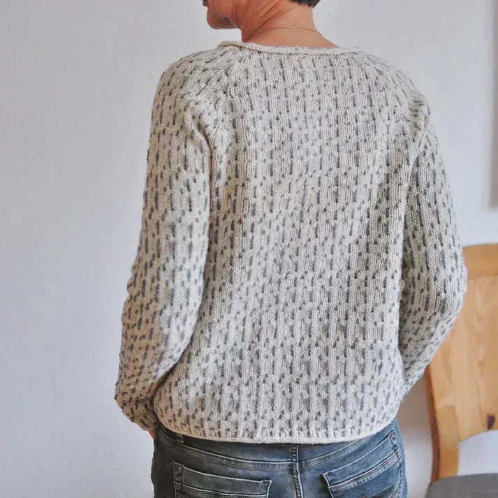 Chic grey sweaters with a boat neck