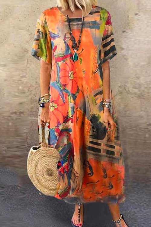 Valenzora | Rosiedress Katie Graphic Printed Lockeres Kleid