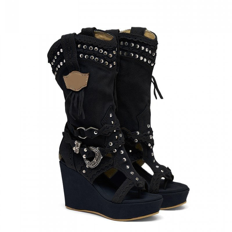 Valenzora | High Heels Perforated Women's Cool Boots