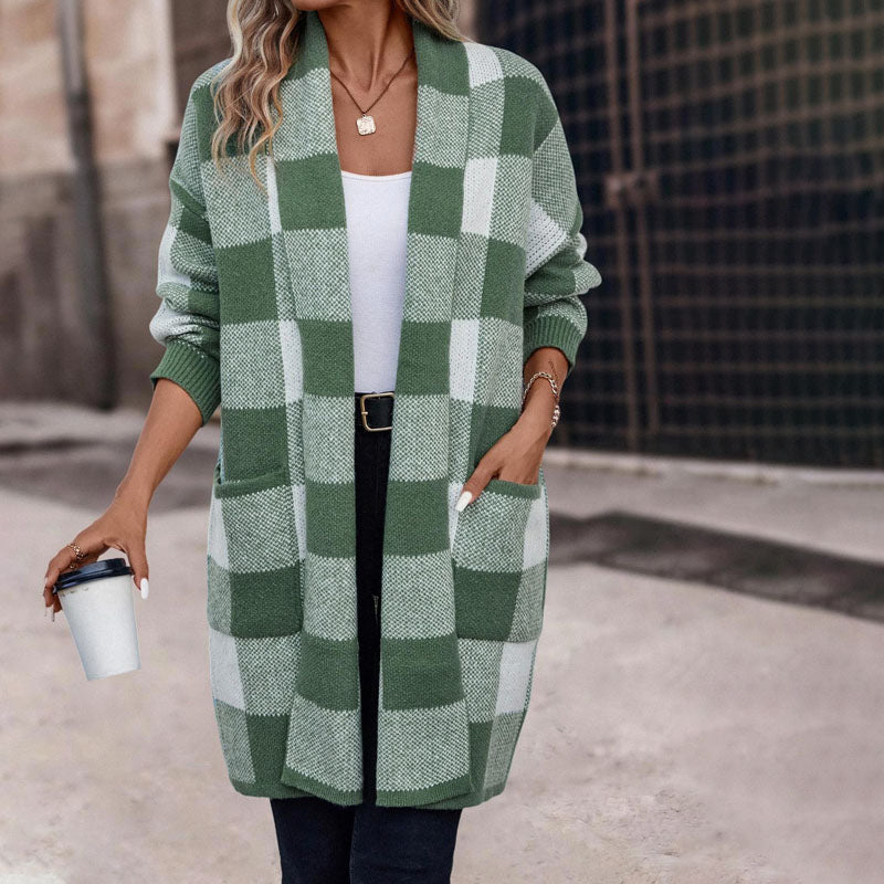 Valenzora | Lässiger karierter Cardigan