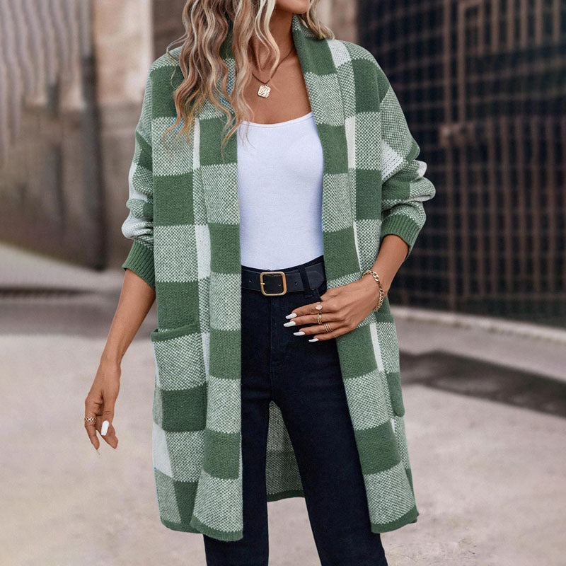 Valenzora | Lässiger karierter Cardigan