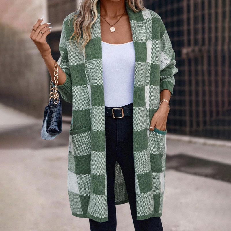 Valenzora | Lässiger karierter Cardigan