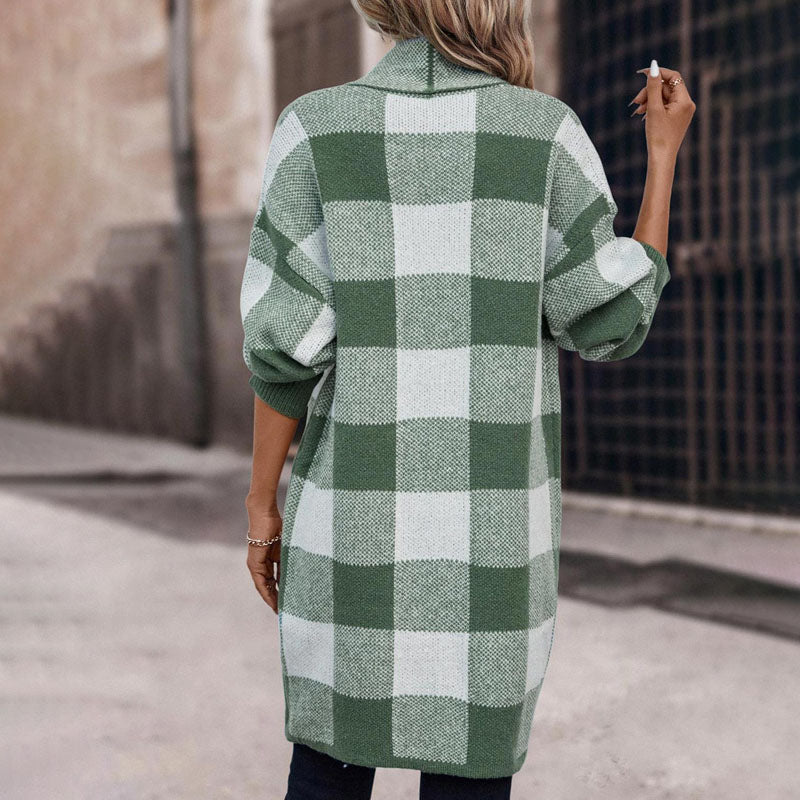 Valenzora | Lässiger karierter Cardigan