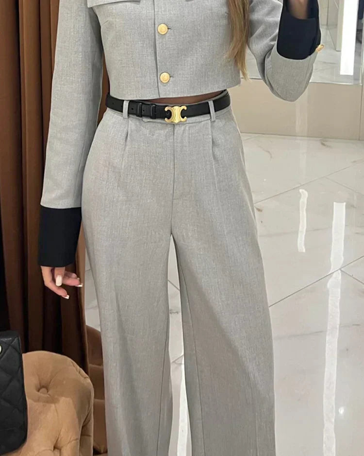 Leonie™ - Elegant casual top and trousers