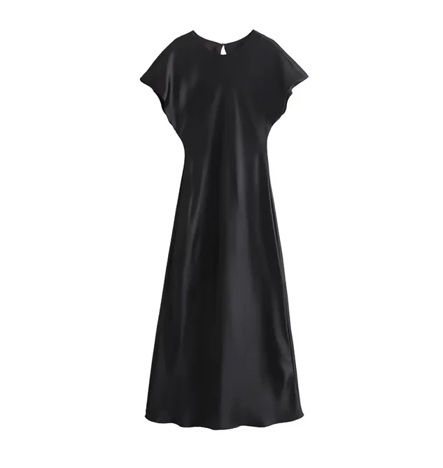 Sophia™ – Elegantes Satin-Midikleid