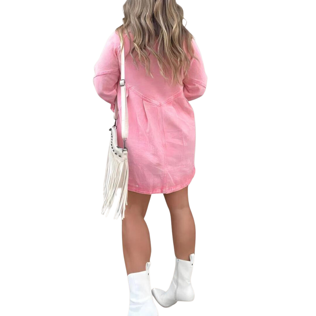 Valenzora | Denim Dress with Long Sleeves