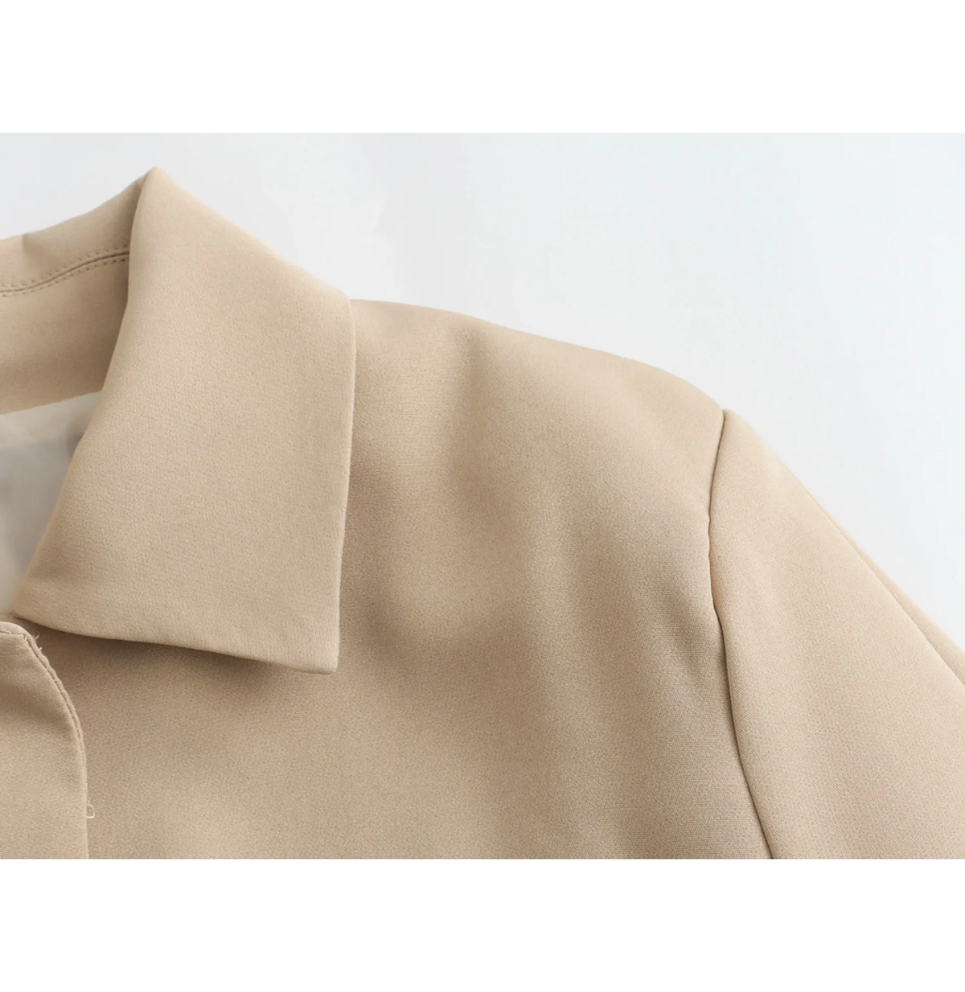 Valenzora | Women's Bomber Jacket Short Jacket with Four Front Pockets and Minimalist Design