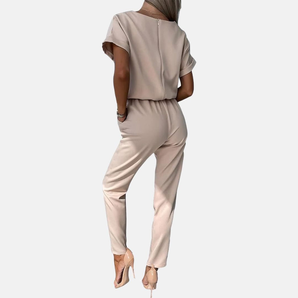 Valenzora | Elegant, festive short-sleeved women's jumpsuit for summer