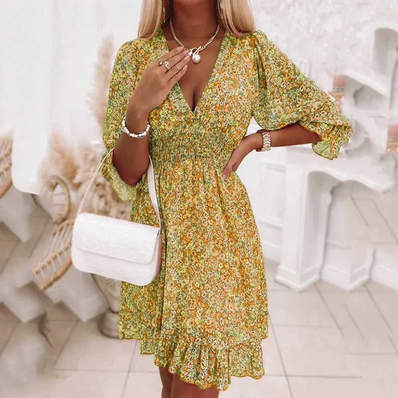 Valenzora | Floral A-line dress