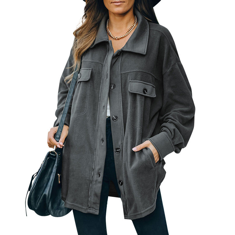 Valenzora | Fleece button-up jacket