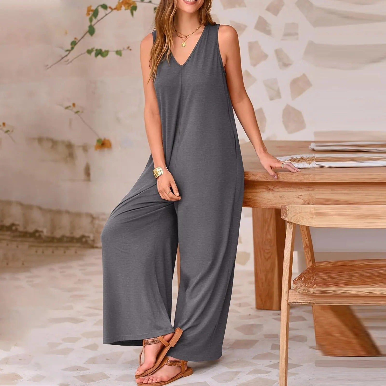 Baggy jumpsuit with pockets