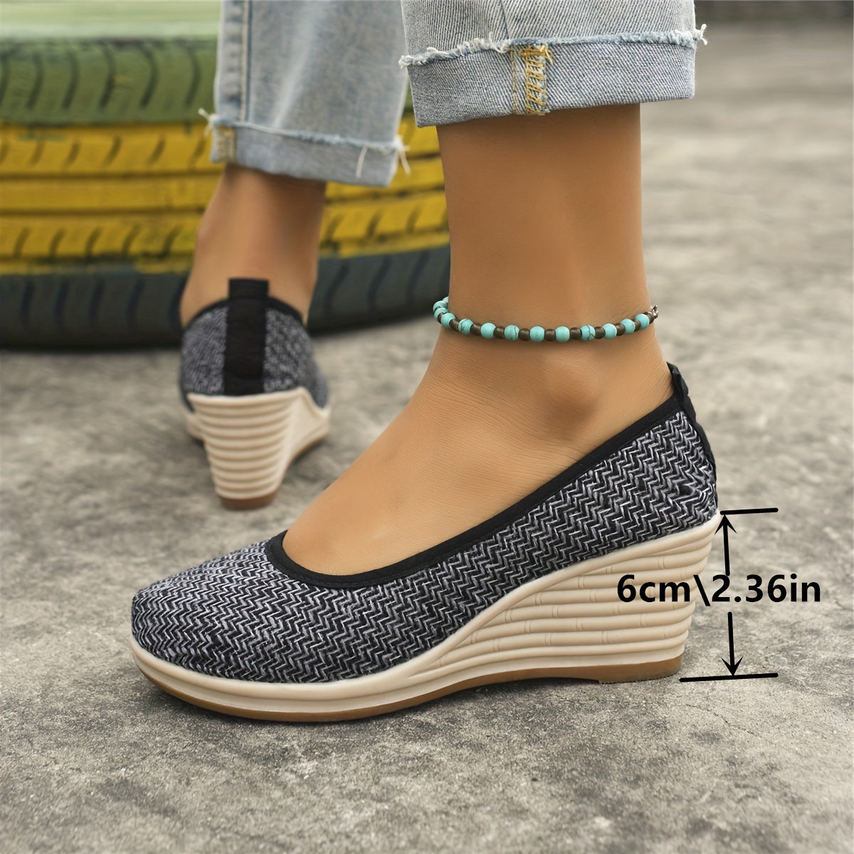 Valenzora | Breathable wedge heel slippers