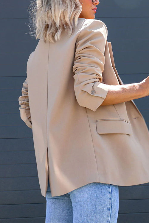 Valenzora | Rosiedress Classic One-Button Back Slit Pocket Blazer