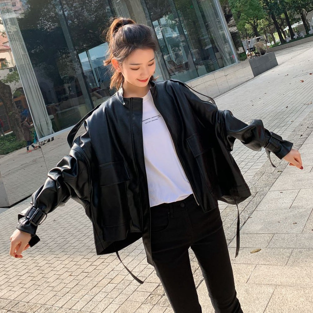 Valenzora | Women's Leather Jacket with Box Cut
