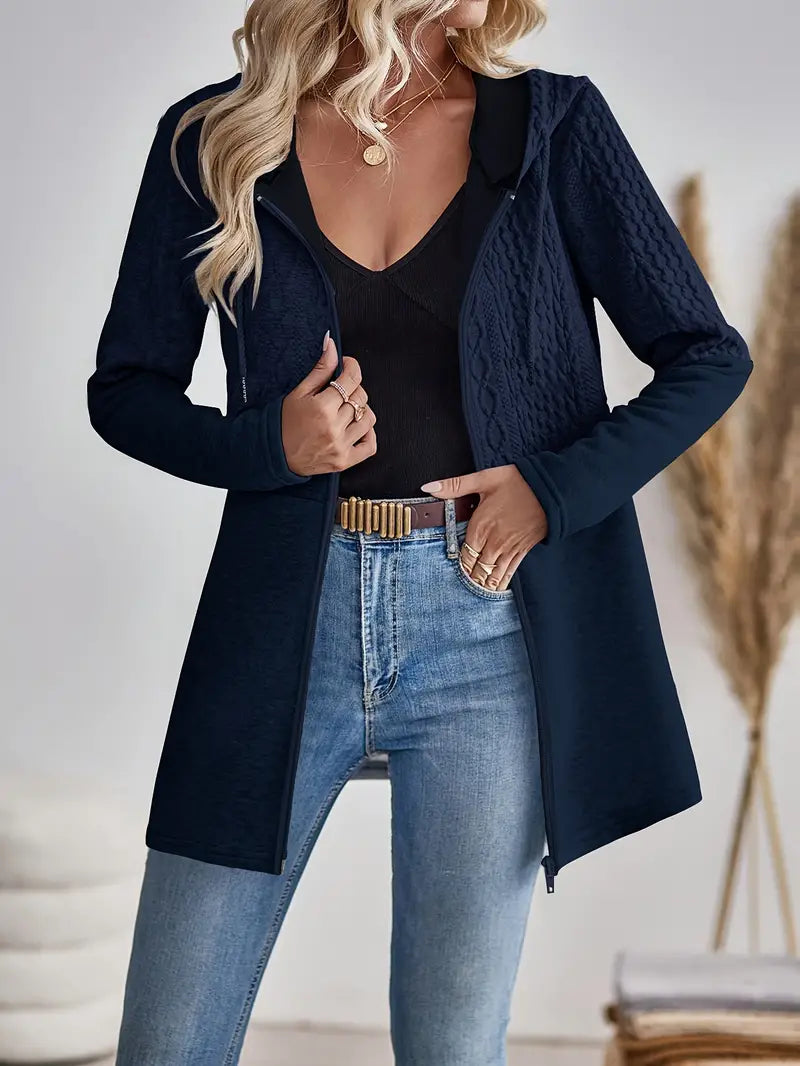 Valenzora | Damen-Kapuzenpullover mit Reißverschluss