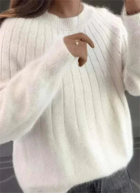 Valenzora | Flauschiger Kaschmir-Strickpullover