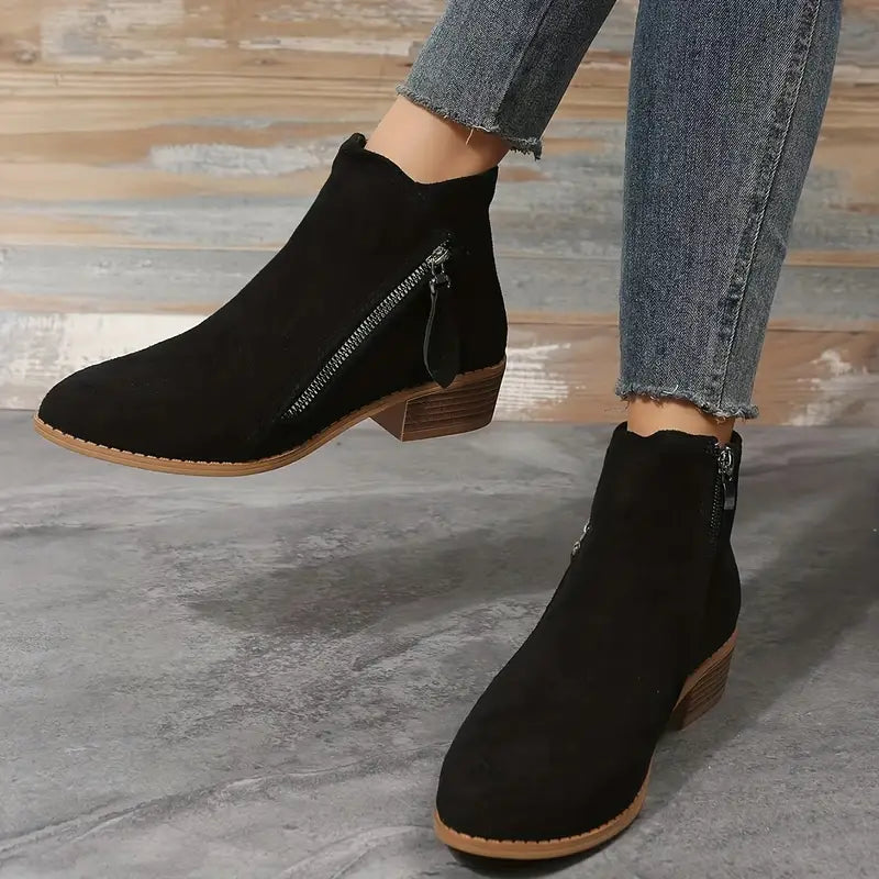 Valenzora | Stylish vegan leather ankle boots