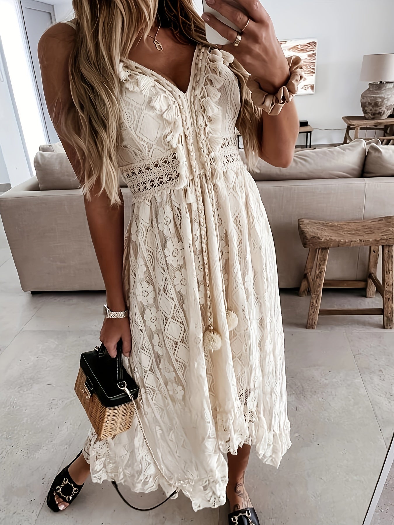 Valenzora | V-neck maxi dress for women