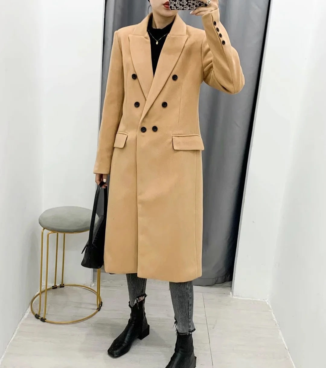 Valenzora | Double-breasted jacket with hood