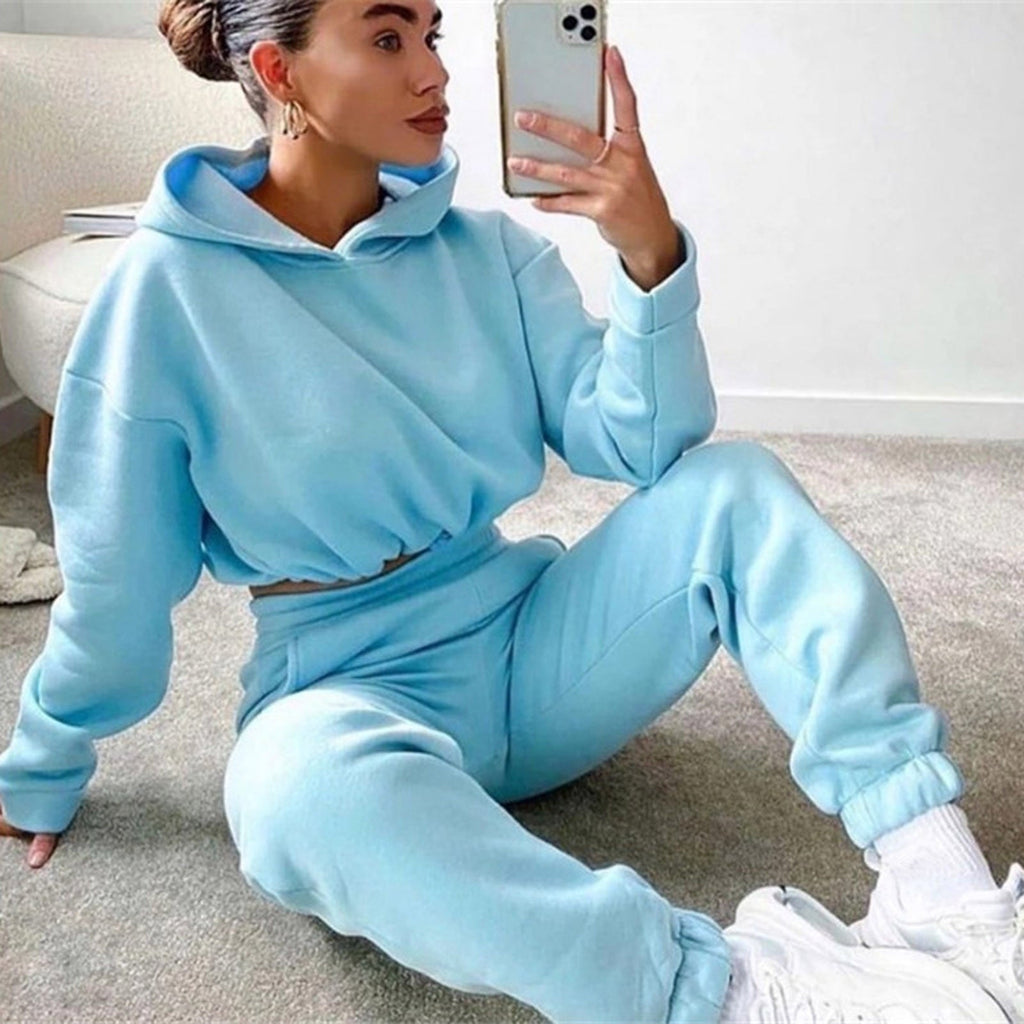 Valenzora Elegance - Women's 2-piece tracksuit with long-sleeved hoodie