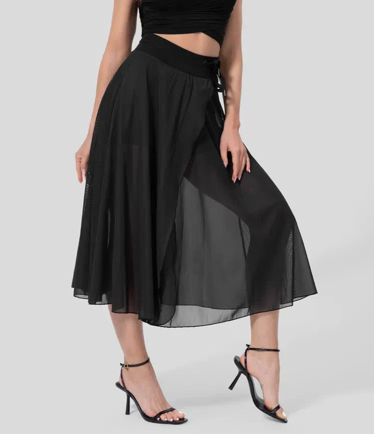 2-in-1 high-waisted tulle skirt