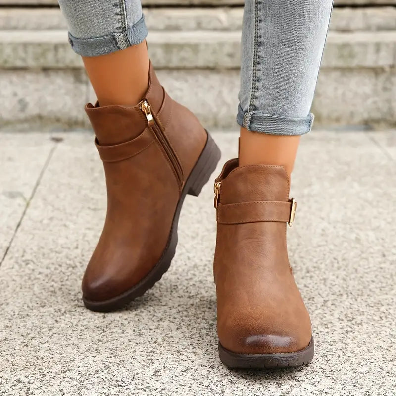 Valenzora | Casual non-slip ankle boot with side zipper