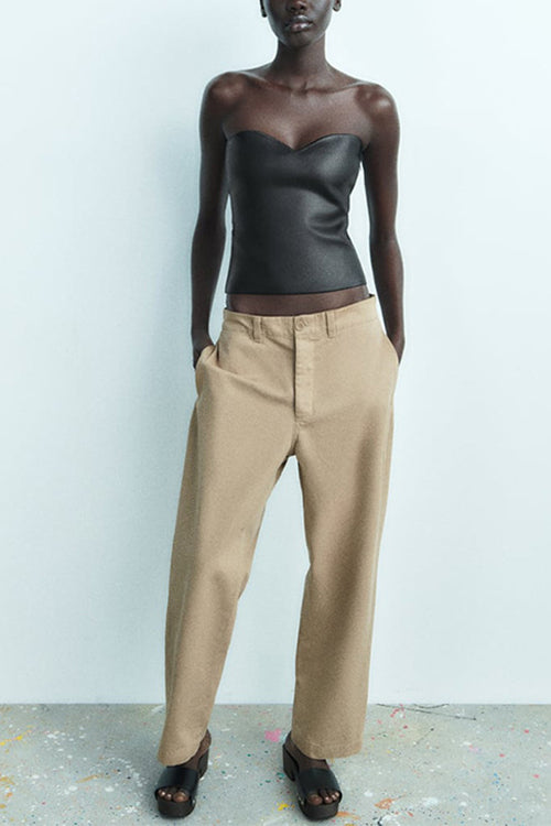 Valenzora | Rosiedress Bandeau Metallic Crop Tube Top
