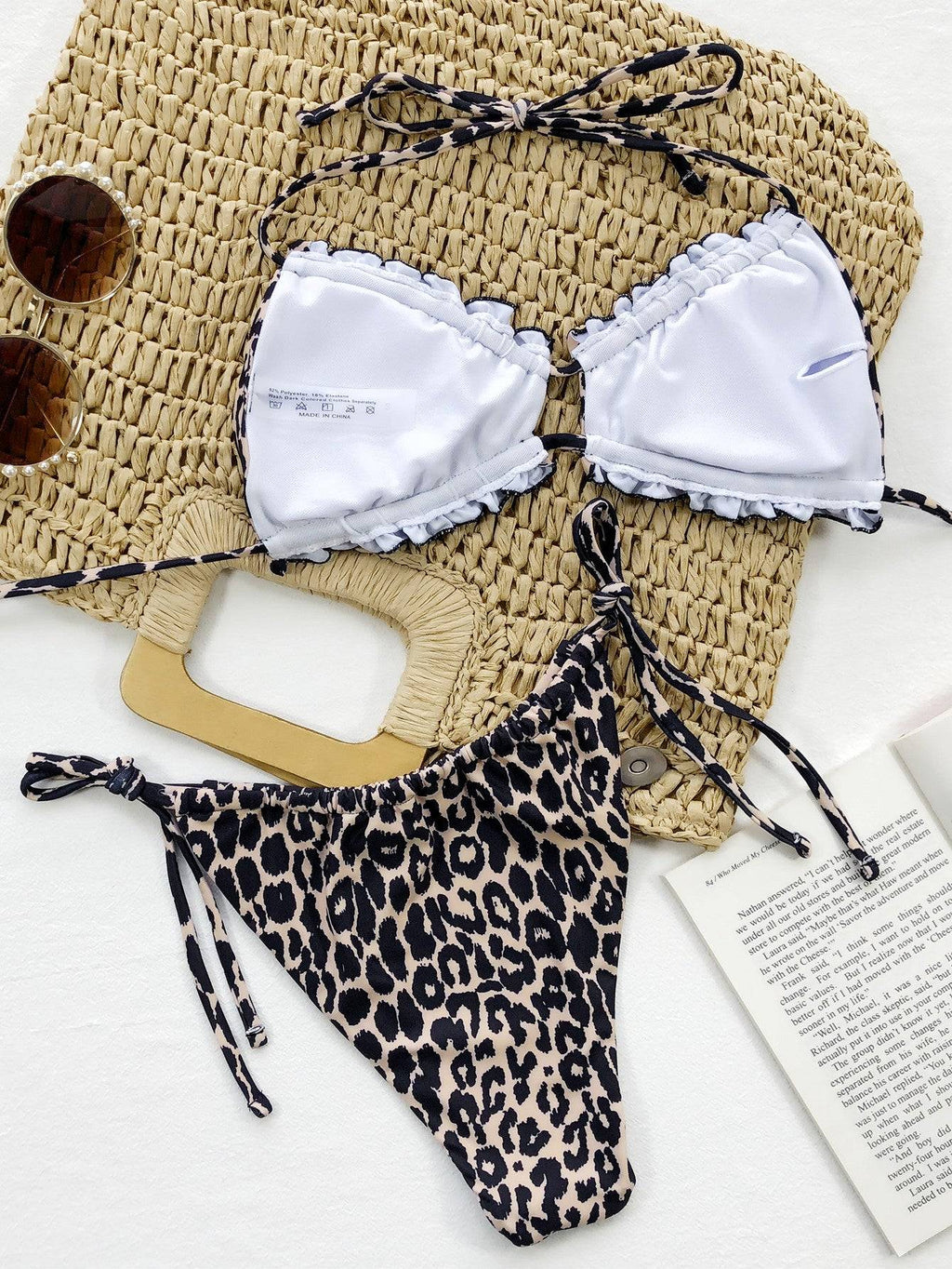 Valenzora | Ruffled halterneck bikini set