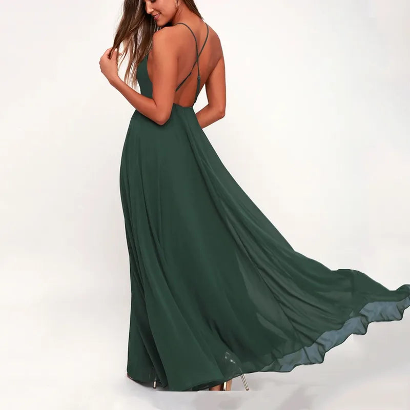 Valenzora | Bridesmaid dress with belt on the back in the shape of a cross