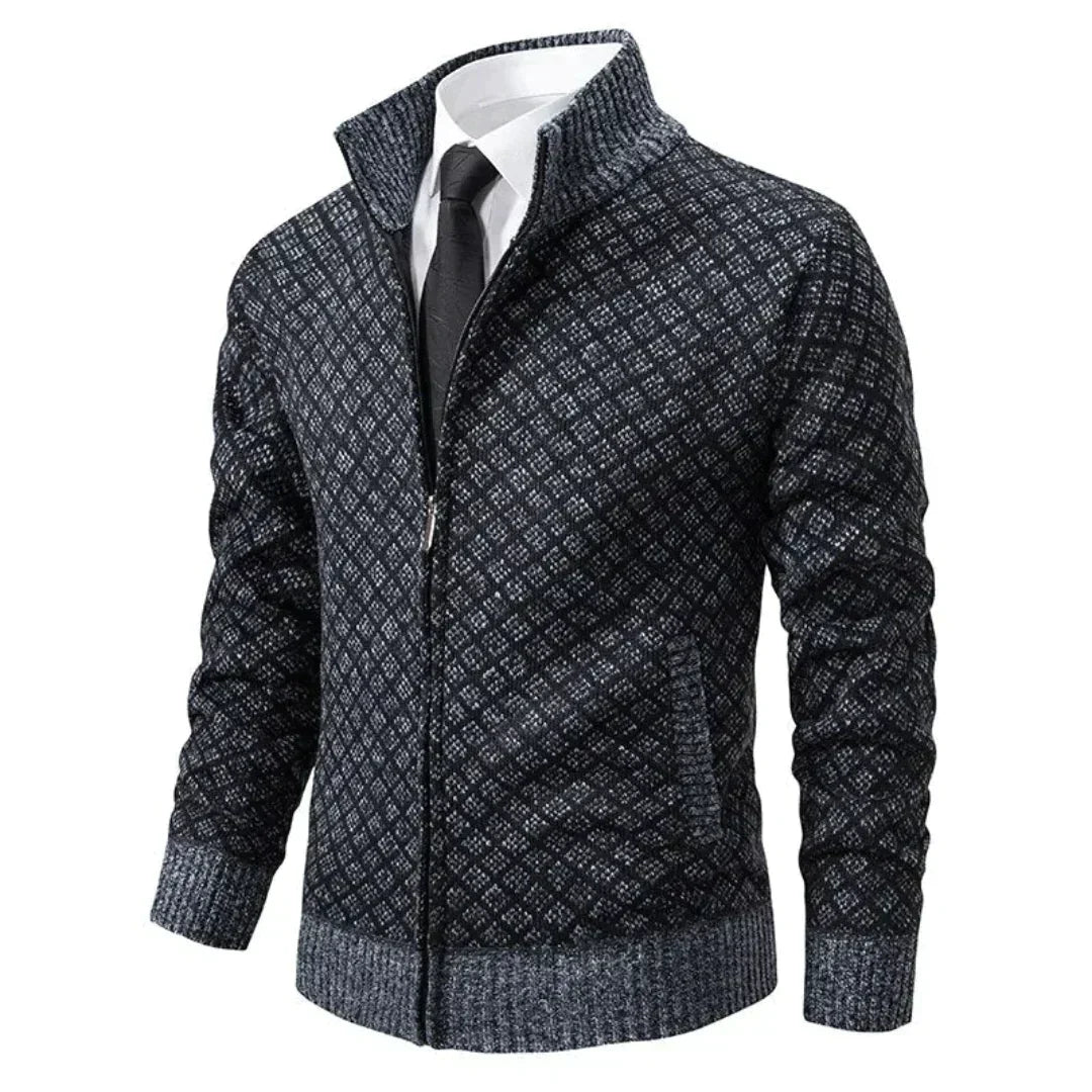 Knitted jacquard sweater