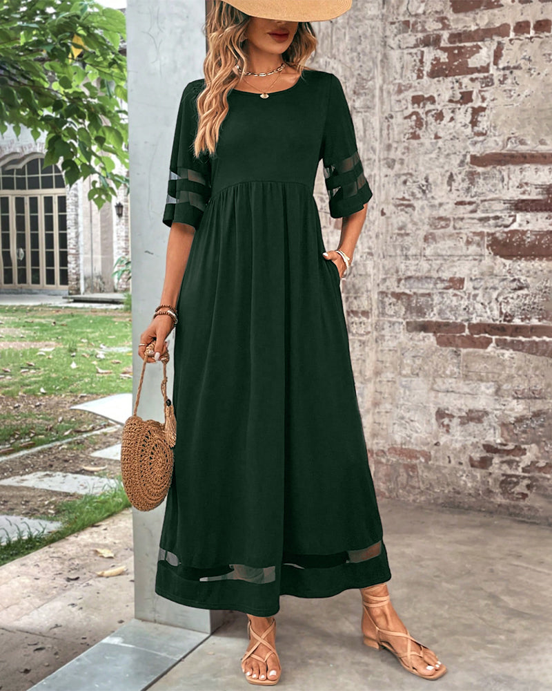 Valenzora | Elegant dress with a round neckline