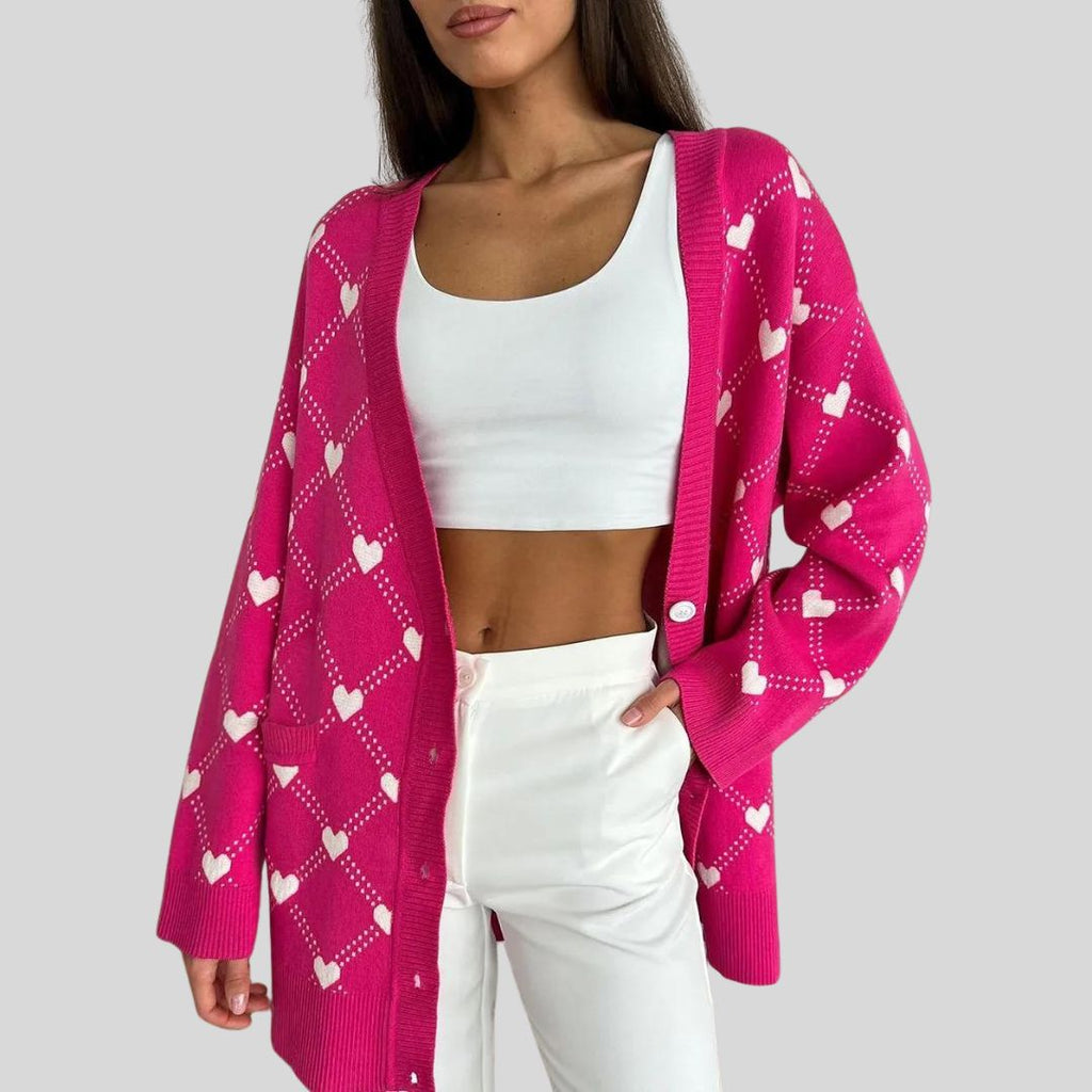 gestrickte Damenstrickjacke
