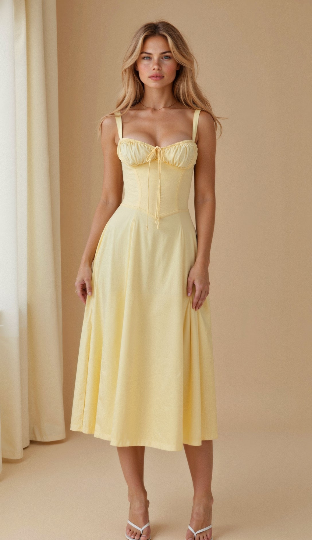 Valenzora | Geblümtes Midikleid für Damen
