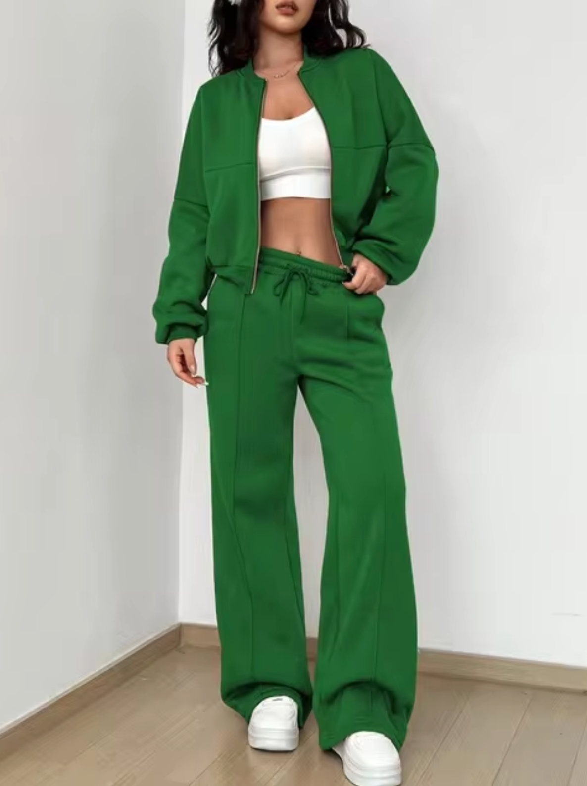 Valenzora | Cotton bomber jacket and pantsuit