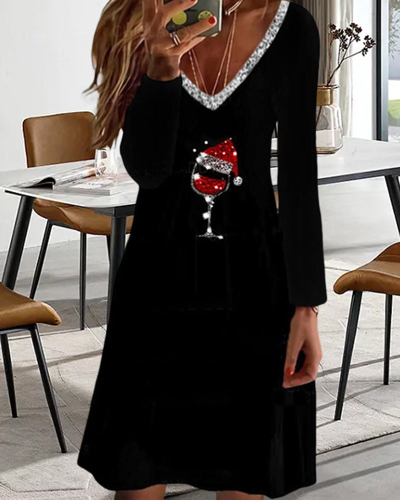 Valenzora | Wine and Dine Black Christmas Dress