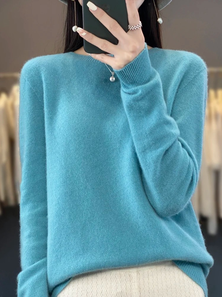 Valenzora | Damen Kaschmirpullover, Rundhals, Weicher und Eleganter Strickpullover