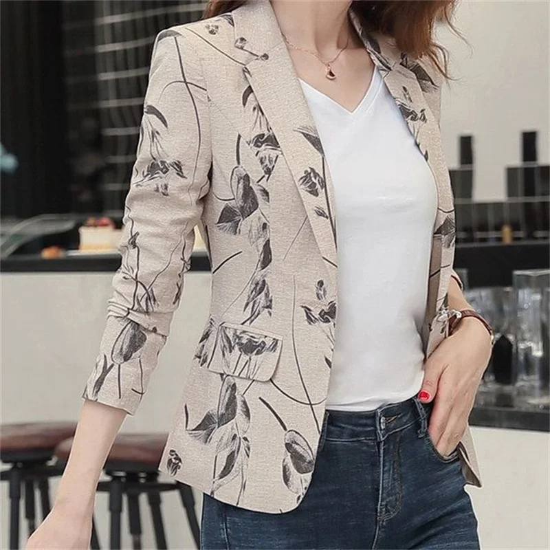Valenzora | Women's Floral Pattern Blazer Perfect for Spring and Summer