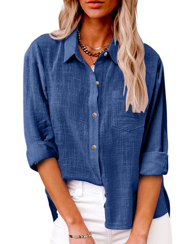 Valenzora | Long-sleeved linen shirt for women