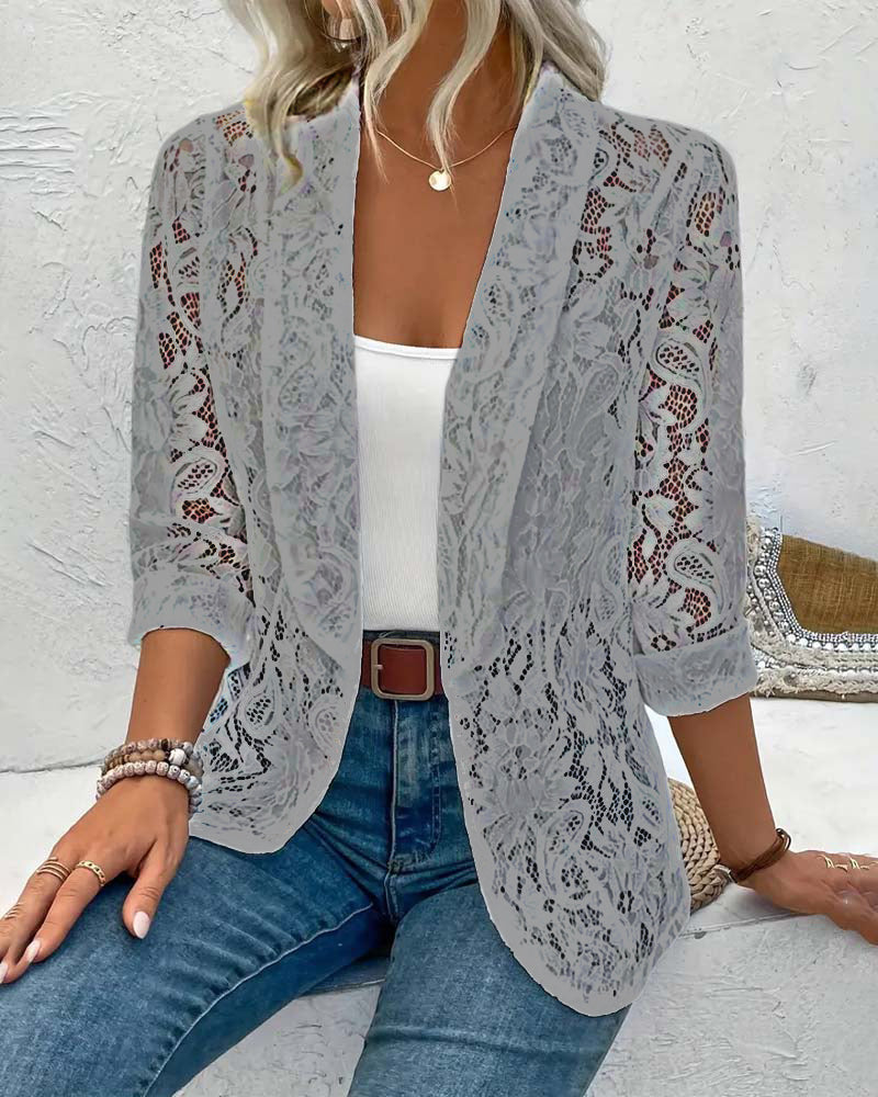 Valenzora | Eleganter Blazer mit Spitze
