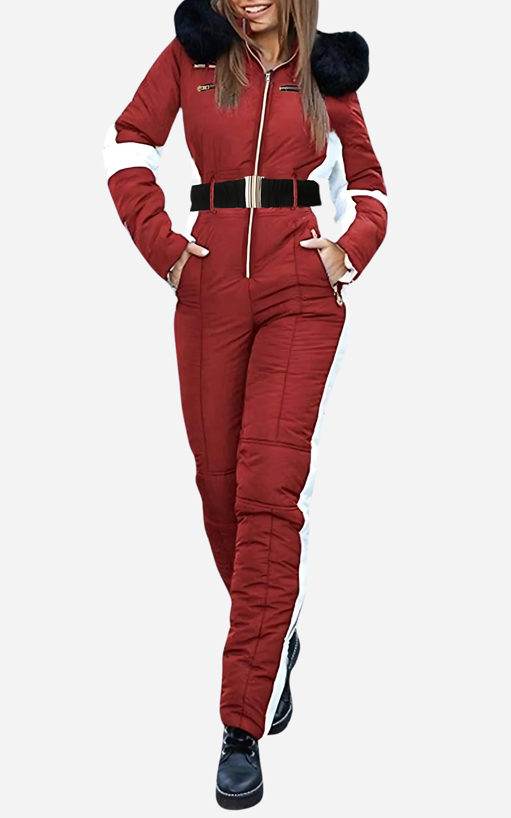 Valenzora | Ski Overall 1 Piece With Belt Women's Elegance and Warmth