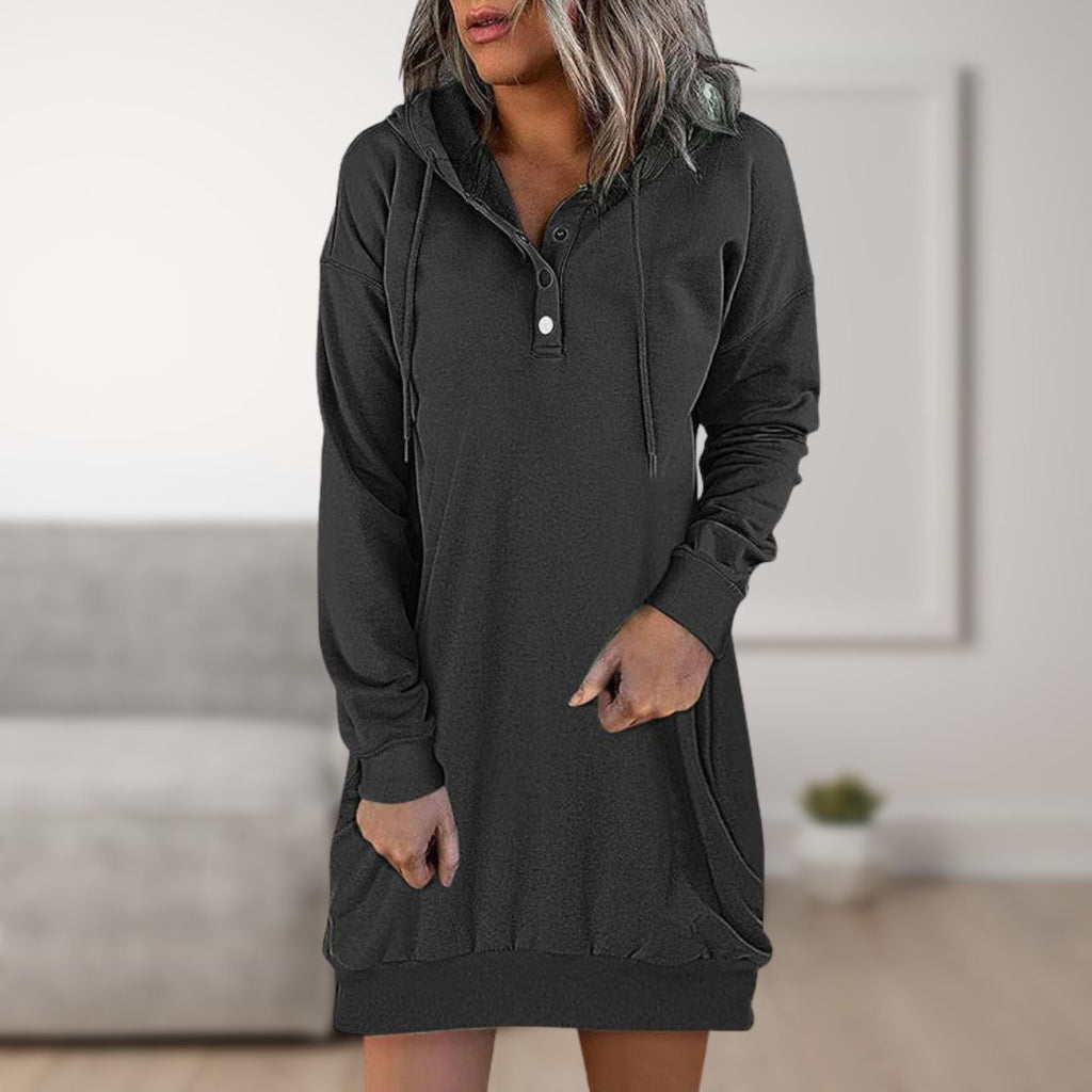 Valenzora Hooded Dress | Trendy Hooded Pullover for Women