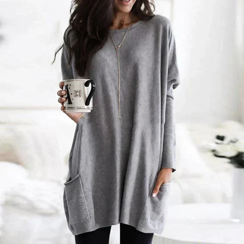 Valenzora - Women's Oversized Tunic Sweater for Relaxed Comfort