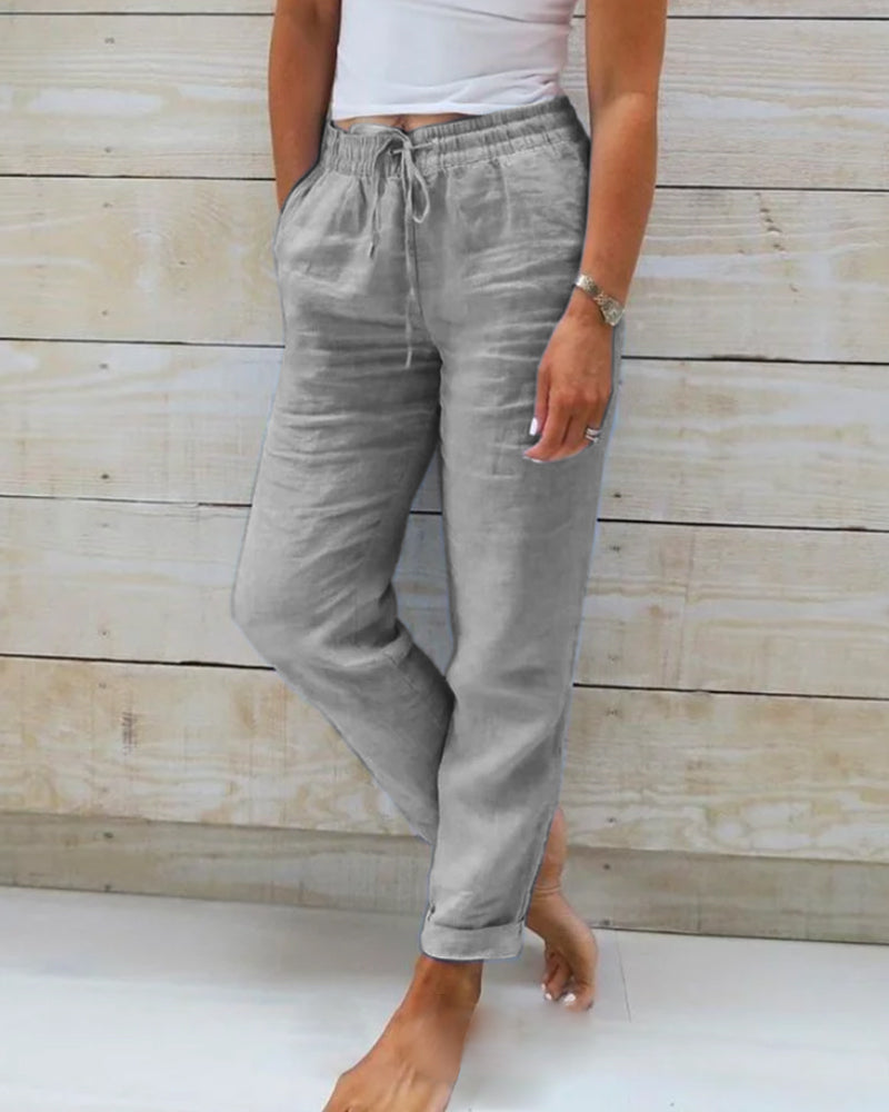 Valenzora | Leinen-Jogginghose im Relaxed Fit