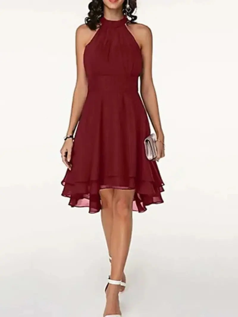 Valenzora | Elegant sleeveless chiffon dress