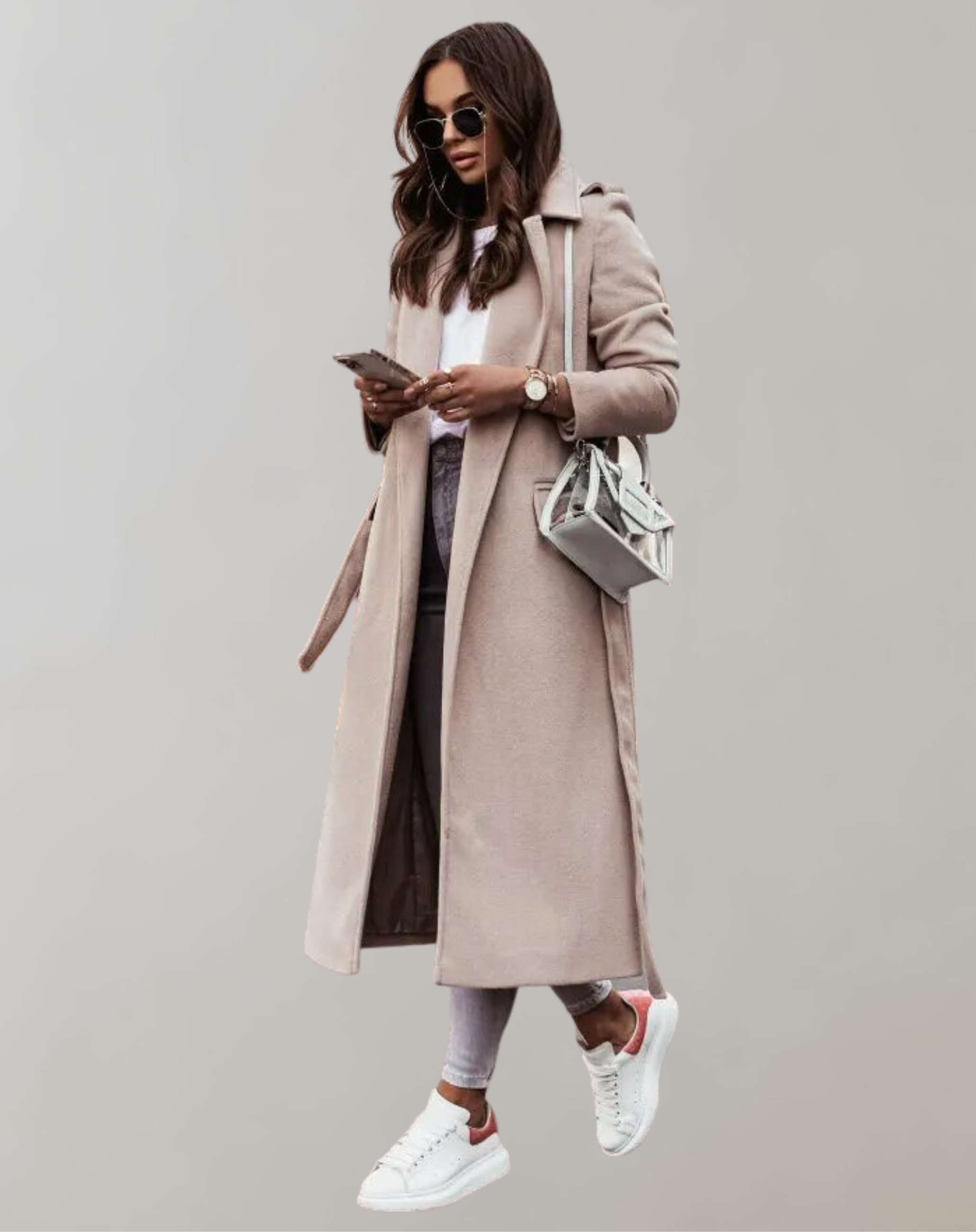Valenzora | Simple long-sleeved wool coat