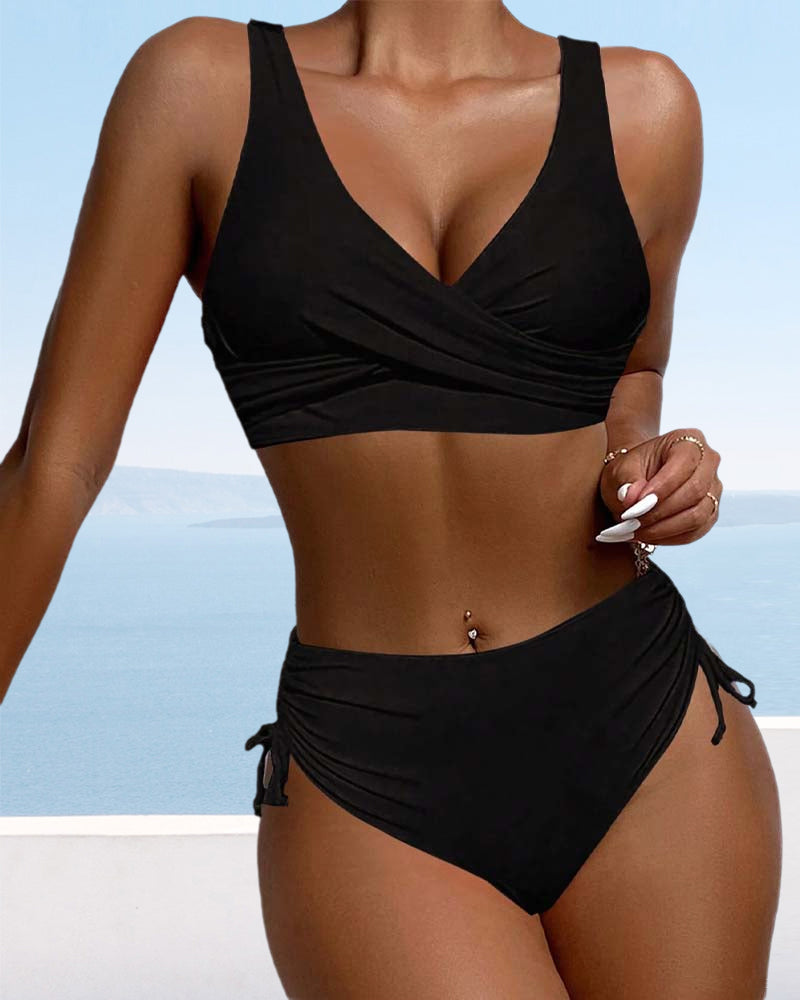 Valenzora bikini swimsuit with drawstring and lacing at the back