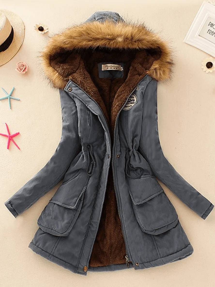 Valenzora | Women's parka in mid-length style with zipper
