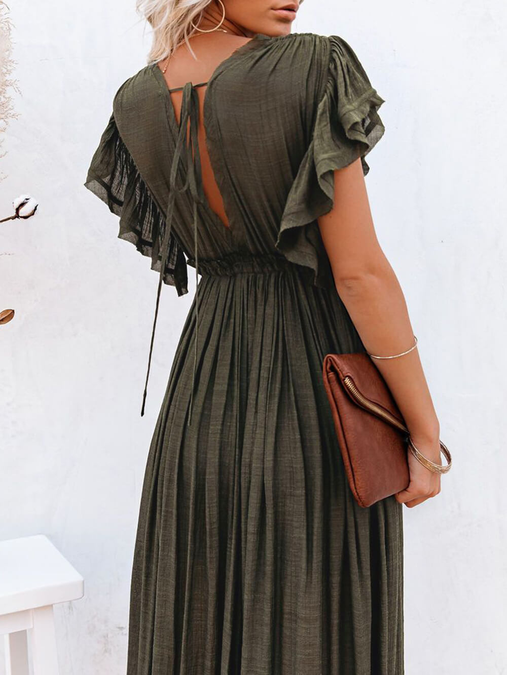 Valenzora | Elegantes Maxikleid mit flatternden Ärmeln für Damen